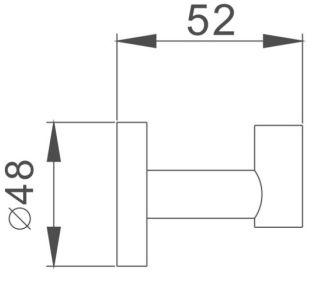 Крючок для ванной комнаты Haiba HB1705-1 хром